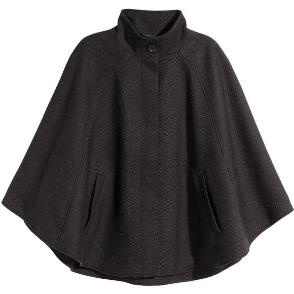 H&M cape jacket black size 4 - Picture 1 of 9